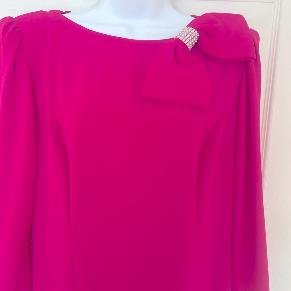 VTG  Miss Elliette California Dress, Size 14, Fuchsia, Wedding/Cocktail~Pristine